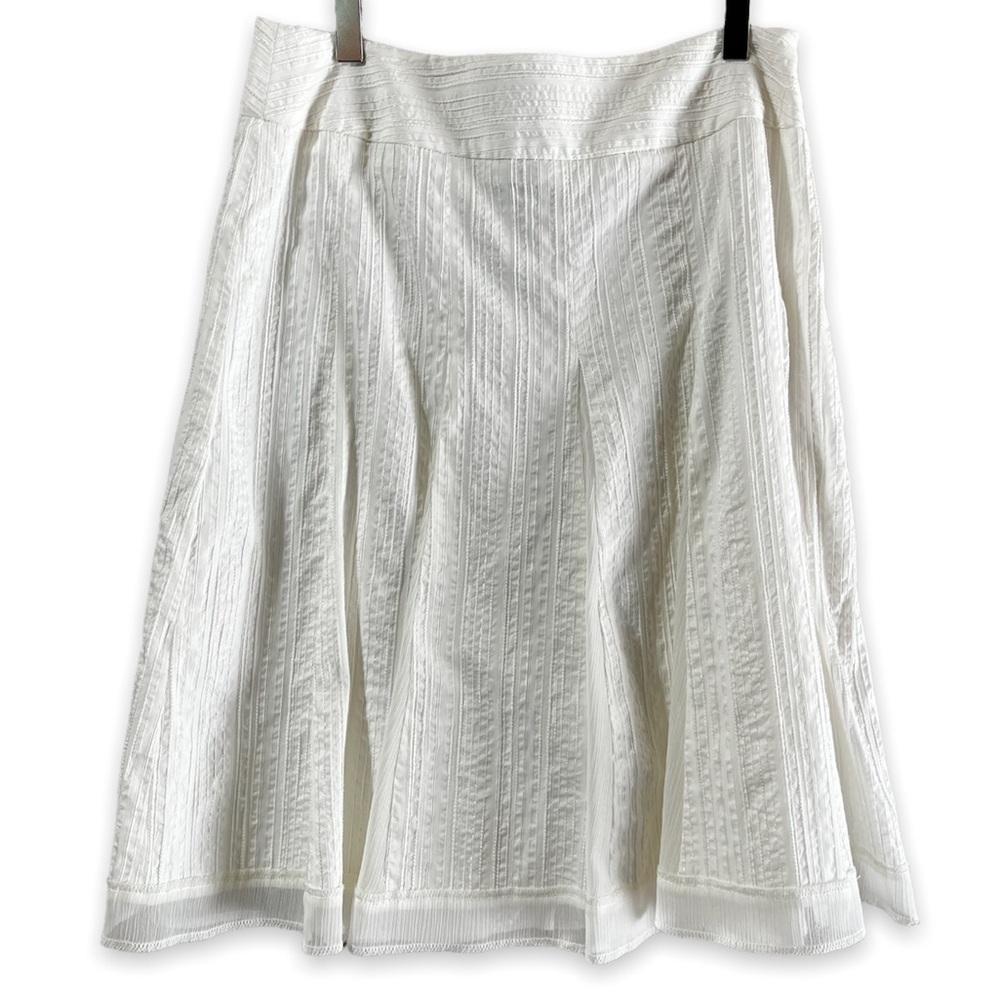 Style & Co White Flare Lined Skirt Stretch‎